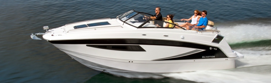 Bootsvermietung Bodensee Motorboot Charter Sea Ray 240 Sundancer in Fahrt