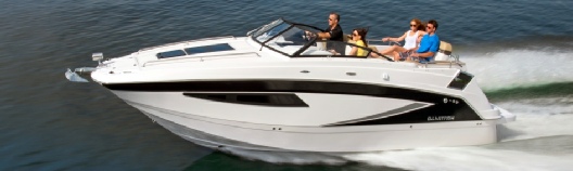Bodensee Motorboot Charter Sea Ray 240 Sundancer in Fahrt